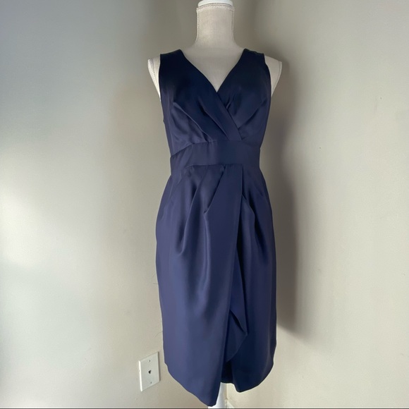 NWT Navy Sleeveless Silk Banana Republic Dress, 2 - Picture 2 of 15